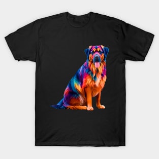 Vibrantly Painted Anatolian Shepherd – Bold Abstract Dog Art T-Shirt